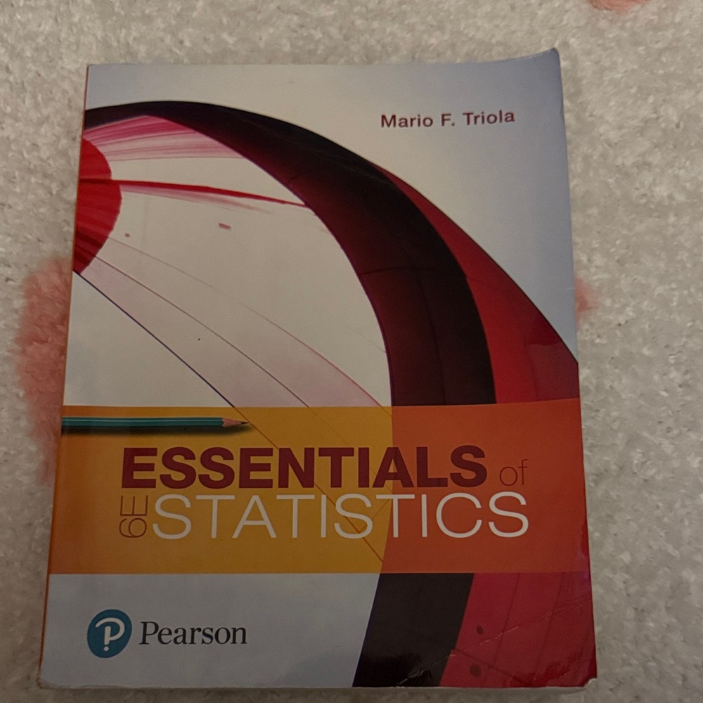 Pearson Essentials of Statistics with Red and Yellow Cover
